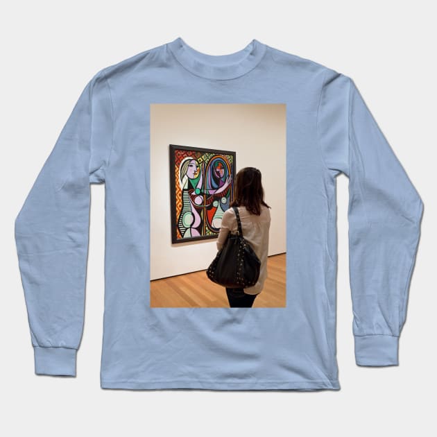 Girl before Girl Before a Mirror Long Sleeve T-Shirt by thadz